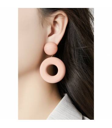 Oorclips | grijze oorclips met hars rubber effect