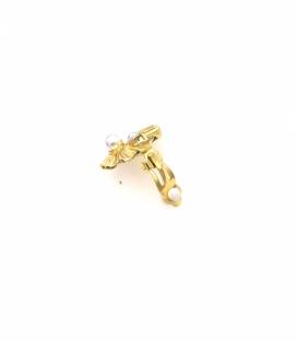 Oorclips | parel waaier oorclips goud | chic accessoires
