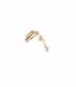 Oorclips | strass parel oorclips goudkleurig | chic sieraden