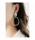 Oorclips | Geribbeld motief | Goudkleurig design