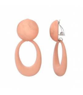 Oorclips | Roze hars oorclips | Modieuze clipoorbellen