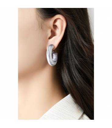 Oorclips licht roze creolen | Roze creolen zonder gaatjes | Lichtroze oorclips voor fashion