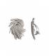 Oorclips | zilverkleurige oorclip met patroon | stijlvolle fashion sieraden