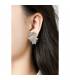 Oorclips | zilverkleurige oorclip met patroon | stijlvolle fashion sieraden