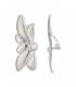 Zilverkleurige oorclips met parel | Trendy fashion