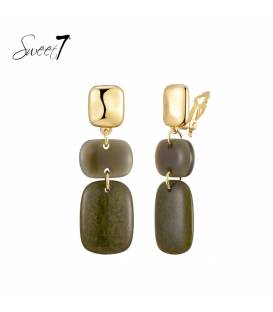 Oorclips | Groen met goudkleur | Sweet7 design
