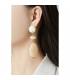 Oorclips | Beige en creme steenlook | Neutrale oorbellen zonder gaatjes
