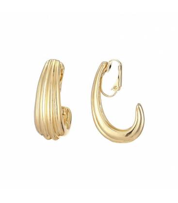 Oorclip | Goudkleurig sculpturaal design | Zonder gaatjes