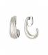 Oorclips | Zilverkleurig golvend design | Elegant statement