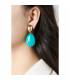 Oorclip | Bessenroze hanger met goudkleur clip | Elegant design