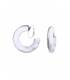 Oorclips creolen hanger | wit grijze creolen | fashion sieraden