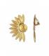 Oorclips | halve bloem oorclip goudkleurig | trendy fashion