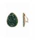 Oorclips | Groen glinsterend design | Goudkleurige rand