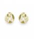 Oorclips | Groen wit marmerpatroon | Organisch design