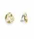 Oorclips | Groen wit marmerpatroon | Organisch design