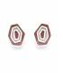Oorclips | Geometrisch design met roodbruin | Culture Mix