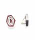Oorclips | Geometrisch design met roodbruin | Culture Mix