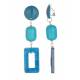 Oorclips met geometrische vormen in blauwdesign