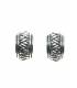 Zilverkleurige Halfronde Oorclips met Zigzag Motief - Elegante Sieraden Online