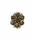 Geelbruine strass steentjes (Swarovski) oorclips