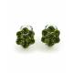 Groene strass steentjes (Swarovski) oorclips