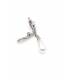 Oorclips | Zilverkleurige kristal met parel | Elegant design