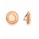 Oorclips creme met een rood cirkelpatroon