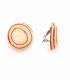 Oorclips met cirkelpatroon | Rood creme | Retro stijl