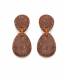 Oorclips | Bruin natuur effect | Leren accent