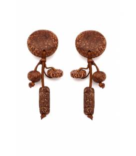 Oorclips | Bruin boho design | Gevlochten en speels