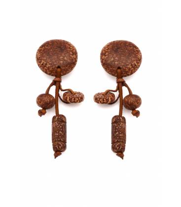 Oorclips | Bruin boho design | Gevlochten en speels