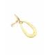Oorclips | Goudkleurige oorclip donker strass steentje