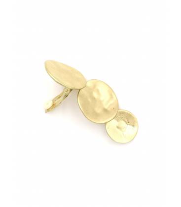 Oorclips | Goudkleur met hamerslag effect | Elegant design