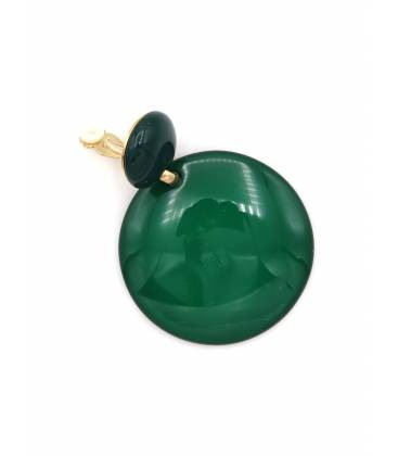 Oorclips | groene oorclips met transparante hanger | Statement oorbellen