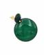 Oorclips | groene oorclips met transparante hanger | Statement oorbellen