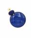 Oorclips | blauw oorclips met transparante hanger | Statement oorbellen