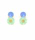 Oorclips | Mintgroen en lavendelblauw | Pastel retro