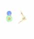 Oorclips | Mintgroen en lavendelblauw | Pastel retro