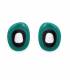 Oorclips | Groen zwart met zilver | Retro design