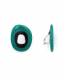 Oorclips | Groen zwart met zilver | Retro design