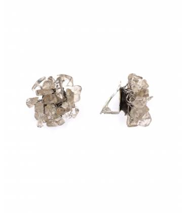 Oorclips | Transparante bloem | Lichtvangend design