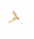Oorclips | goudkleurig kristal met parel | Elegant design