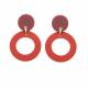 Rode oorclips met ronde open vorm in trendy tinten