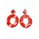 Rood met gele dunne oorclips