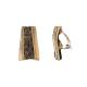 Mooie stevige oud goudkleurige oorclips met strass steen glittering