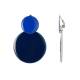Blauwe oorclips in 2 kleuren