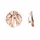Rose gold oorclips met een golvend patroon