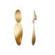 Goudkleurige lange oorclips met 2 ovale hangers