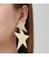 Goudkleurige oorclips in de vorm van 2 grote sterren