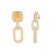 Beige oorclips met dubbele hangers